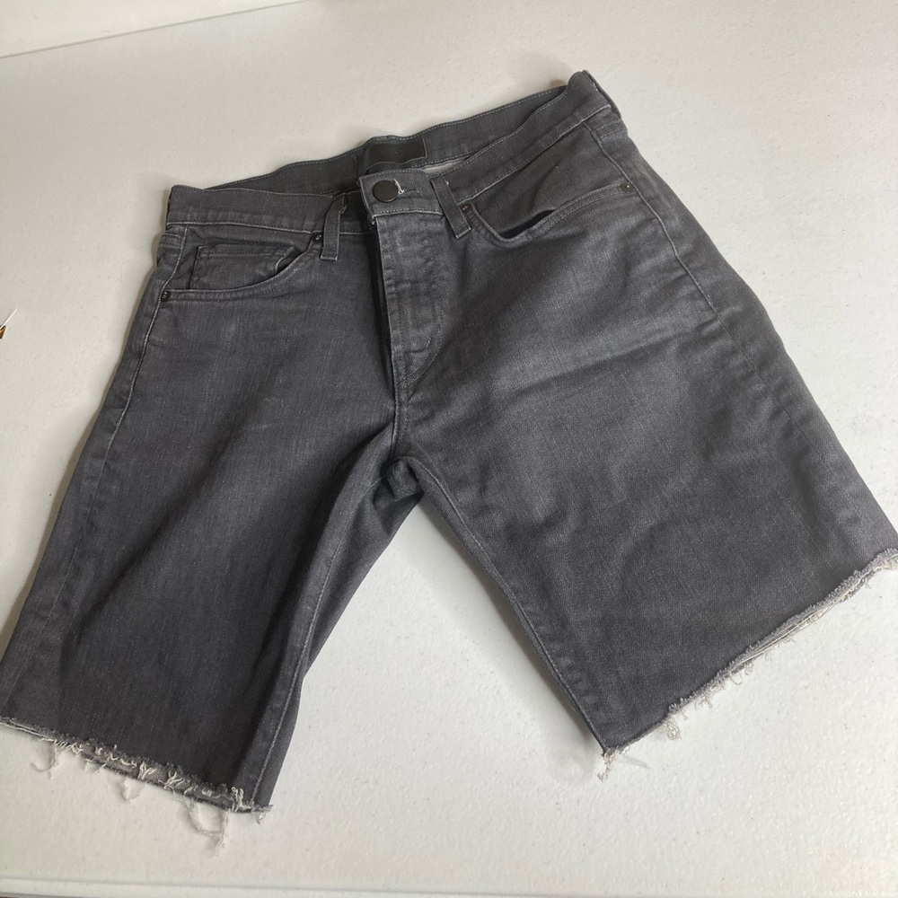 J Brand Tyler Slate Resin Dark Gray Cut Off Shorts Sz 31 - Picture 2 of 7